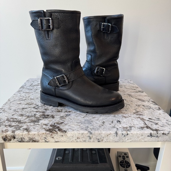 Frye Natalie Mid Lug Engineer boot, shearling lined - Picture 14 of 14